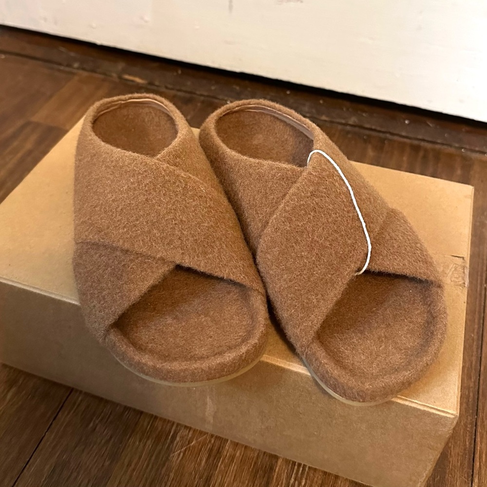 Lauren Manoogian Cross Slide Wool Sandals, Size 36, NIB